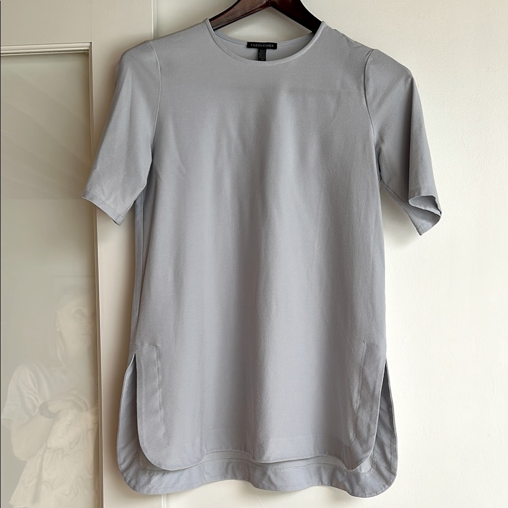 Eileen Fisher Stretch Crepe Tunic Size Small